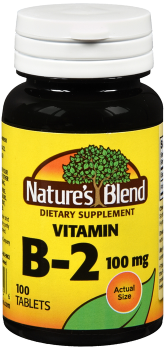 NATURES BLEND VITAMIN B2 100MG TABLET 100CT