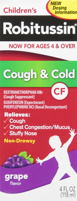 ROBITUSSIN CHILD COUGH COLD CF SYRUP 4OZ