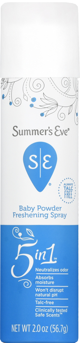 Summer's Eve Baby Powder Deodorant Spray 2oz