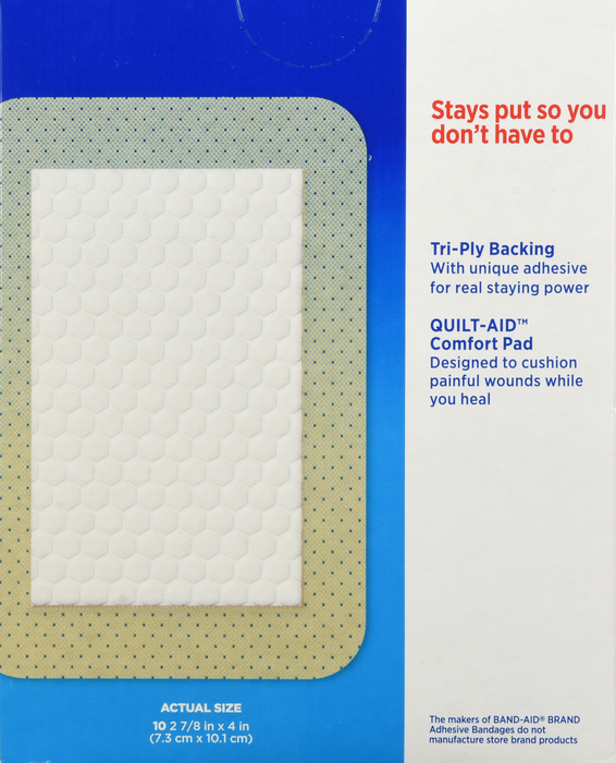 BAND-AID Tru-Stay Sheer Adhesive Pad Large 10ct