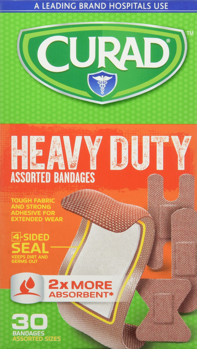 CURAD BANDAGE EXTREME HOLD ASST 30CT