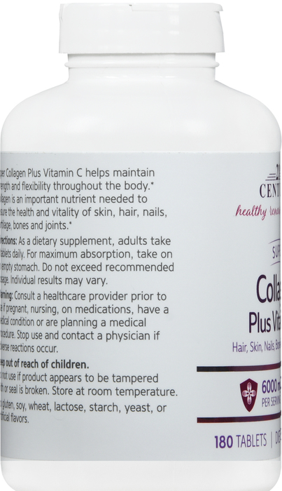 21st Century Super Collagen Plus Vitamin C Supplement Tablets 180ct