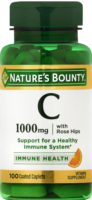 NATURES BOUNTY VITAMIN C 1000MG ROSE HIPS TABLET 100CT