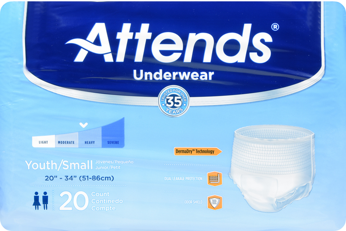 ATTENDS PROTECTIVE UNDERWEAR SUPER PLUS YOUTH 4X20CT