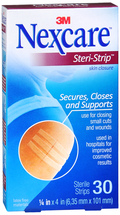 Nexcare Steri-Strip Skin Closure 1/4”x4” 30ct