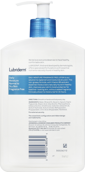 Lubriderm Fragrance Free Daily Moisture Body Lotion 16oz