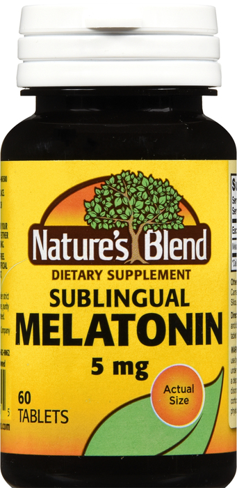 Nature's Blend Melatonin 5mg Sublingual Tablets 60ct