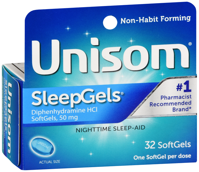 Unisom SleepGels Diphenhydramine HCI SoftGels 32ct