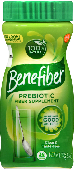 Benefiber Fiber Supplement Powder 38 Servings 5.4oz