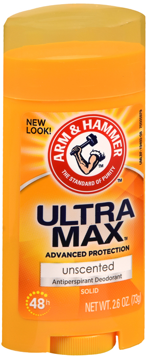 ARM & HAMMER ULTRAMAX DEODORANT ANTIPERSPIRANT OVAL UNSCENTED 2.6OZ