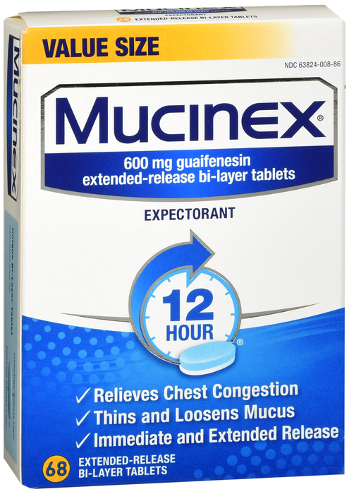 MUCINEX SE EXPECTORANT TABLET 68CT