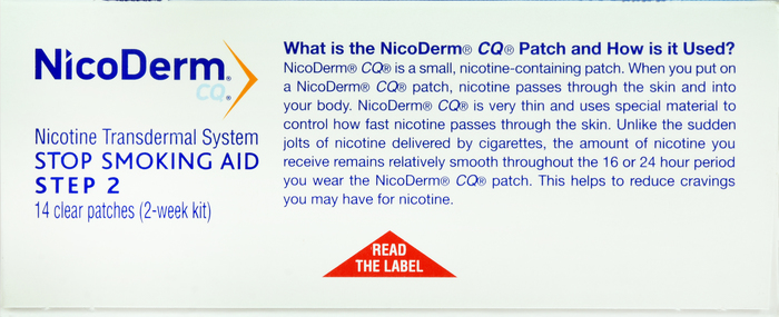 NicoDerm Nicotine Patches 14mg Step 2 Clear Patches 14ct