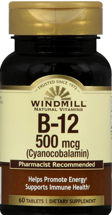 Windmill Vitamin B12 500mcg Tablets 60ct