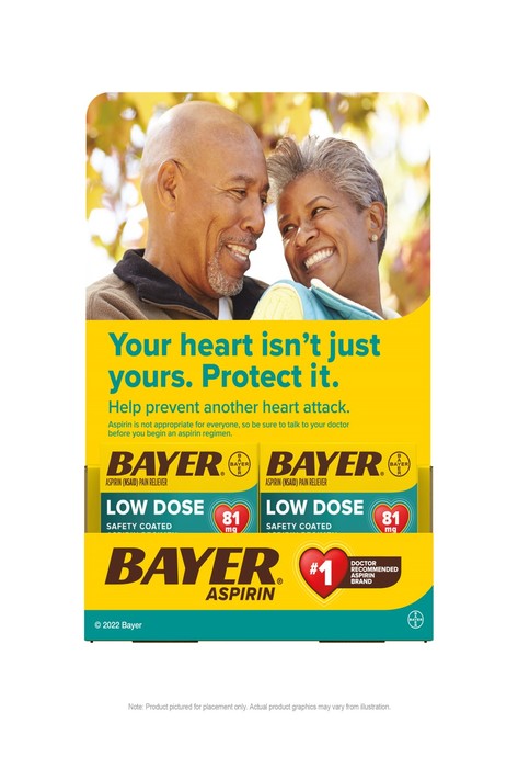 Bayer Low Dose Aspirin 81mg 120ct 6 Piece Display