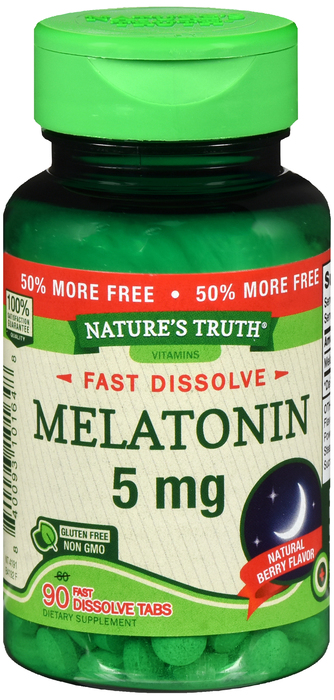 Melatonin 5mg Fast Dissolve Tabs 60+30ct Nature's Truth