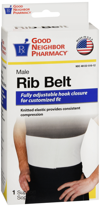 Good Neighbor Pharmacy Male Rib Belt Support White Adjustable 1ct