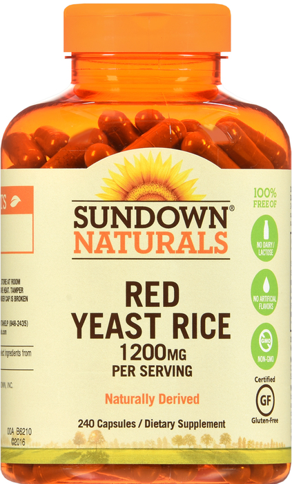 RED YEAST RICE 1200MG CAPS 240CT SUNDWN