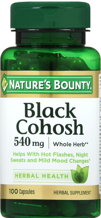 BLACK COHOSH 540MG CAPSULE 100CT NATURES BOUNTY