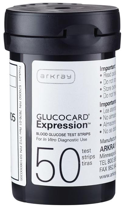 GLUCOCARD EXPRESSION TEST STRIPS 50CT