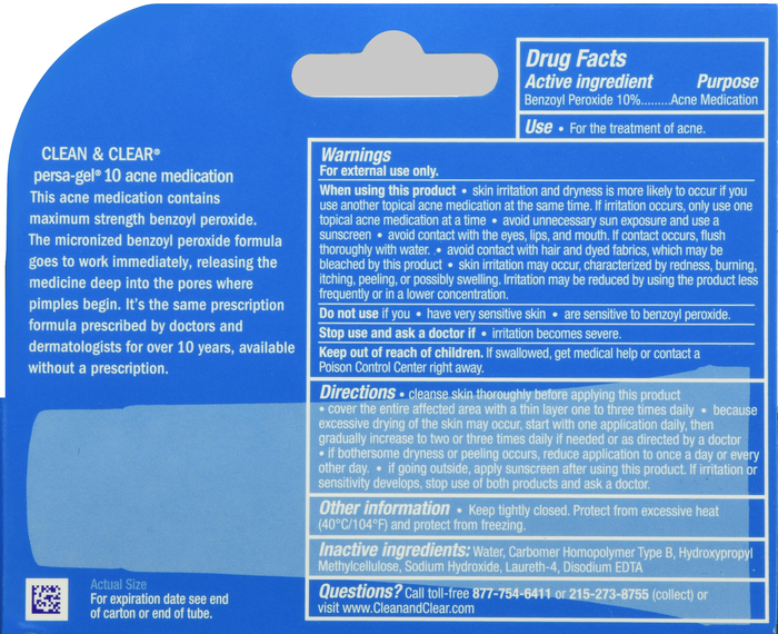 Clean & Clear Benzoyl Peroxide Spot Treatment Ointment 1oz