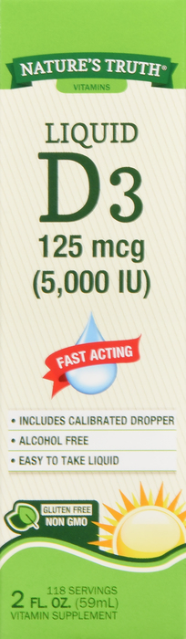 VITAMIN D3 5000IU LIQUID 2OZ NAT TRUTH