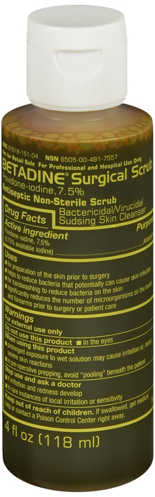 BETADINE SCRUB 7.5% 4OZ INST