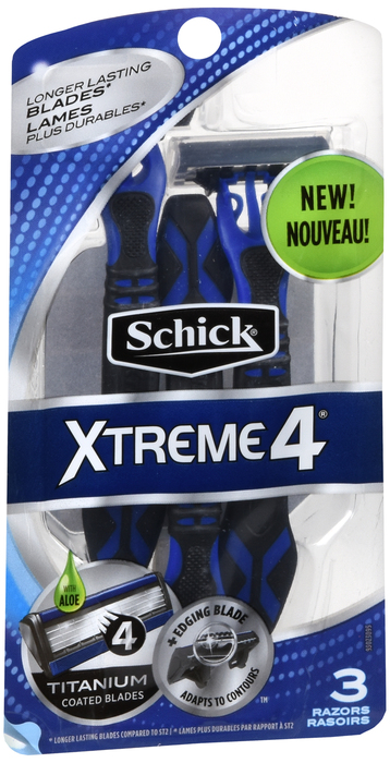 XTREME 4 MEN'S DISPOSABLE RAZOR 3CT