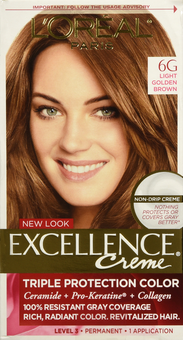 L'Oreal Paris Excellence Creme Light Golden Brown Permanent Hair Color 1ct