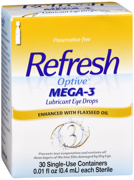 Refresh Optive Mega-3 Preservative Free Eye Drops 30x0.4ml