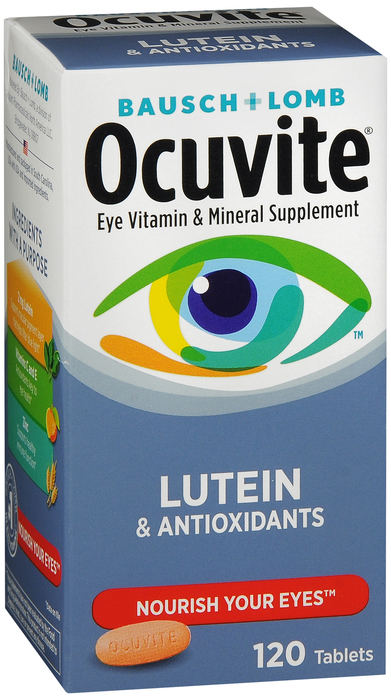 Bausch + Lomb Ocuvite Eye Vitamin & Mineral Supplement Tablets 120ct