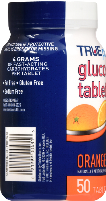 TRUEPLUS GLUCOSE TABLET ORANGE 50CT