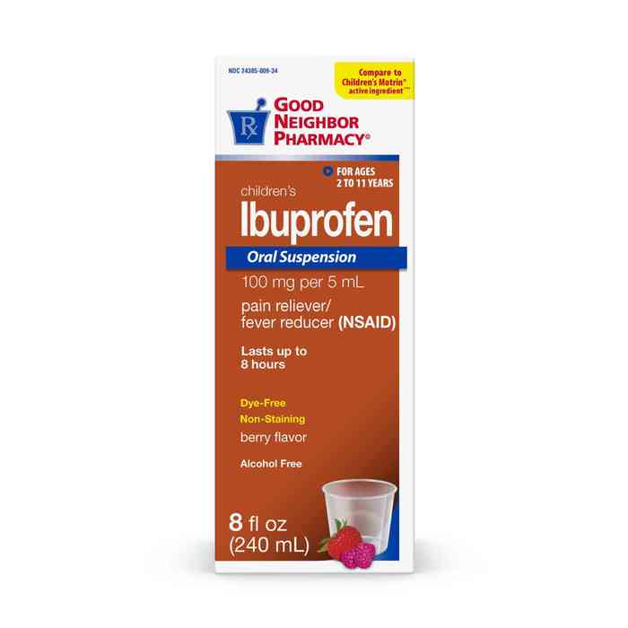 Good Neighbor Pharmacy Children's Ibuprofen 100mg Liquid Berry 8oz