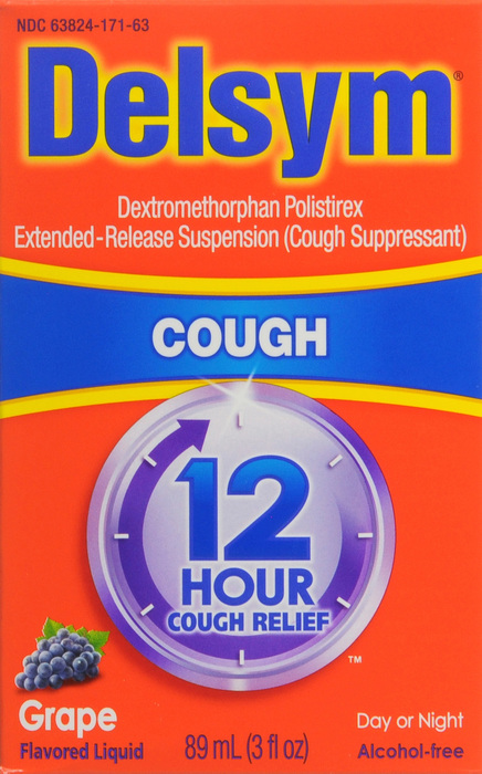 Delsym 12 Hour Adult Cough Suppressant Grape Liquid 3oz