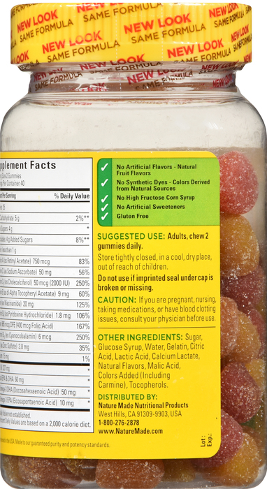 Nature Made MULTI +OMEGA 3 GUMMIES 80ct