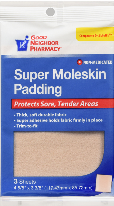 Good Neighbor Pharmacy Super Moleskin Padding Sheets 3ct