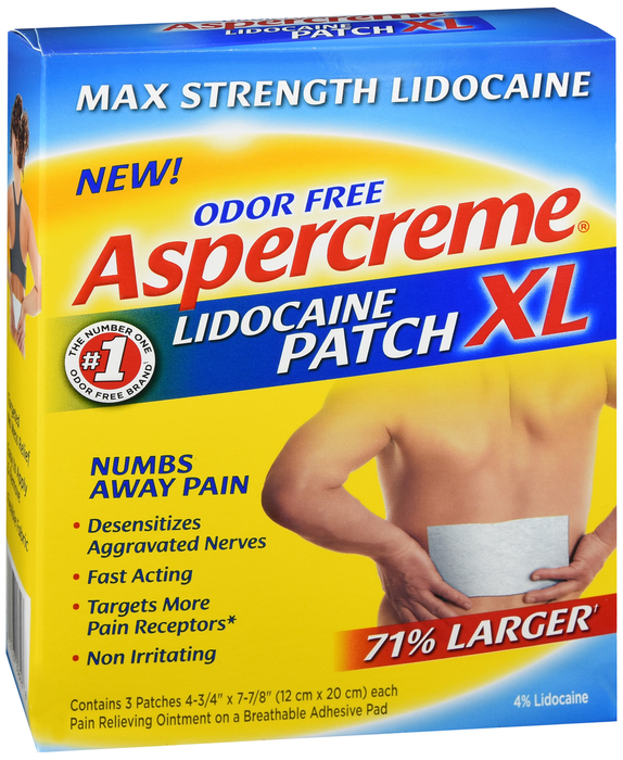 Aspercreme Lidocaine Pain Relief Extra Large Patches 3ct