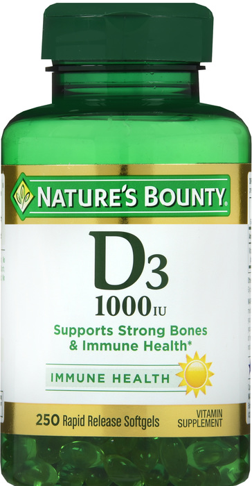 Nature's Bounty Vitamin D3 1000mg Softgels 250ct