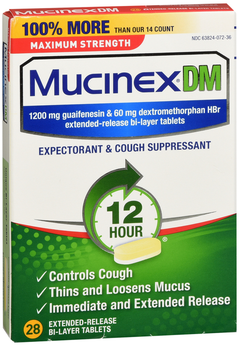 Mucinex DM Max Strength 1200mg Extended Release Tablets 28ct