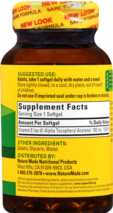 Nature Made Vitamin E 400Iu DL-Alpha Softgels 180ct