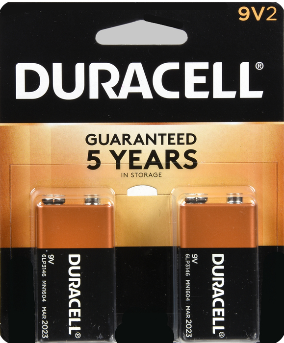 DURACELL COPPERTOP 9VOLT 2PK