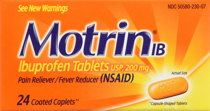 Motrin IB Ibuprofen 200mg Coated Caplets 24ct