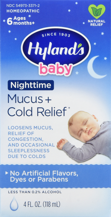 HYLAND'S BABY NIGHTTIME MUCS+CLD LIQ 4OZ