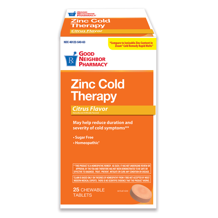 Good Neighbor Pharmacy Zinc Cold Therapy Citrus Flavor Tablets 24ct