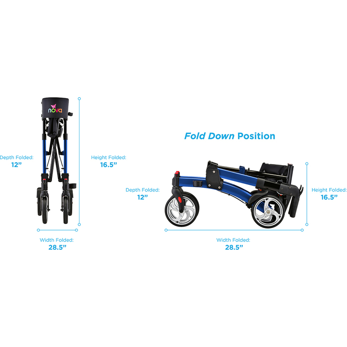 Rollator Monarch Blue 4329BL NOVA