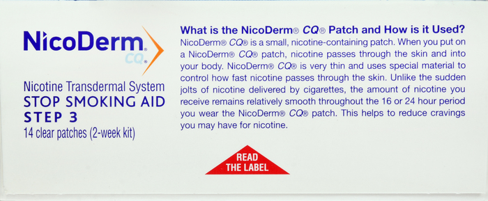 NicoDerm Nicotine Patches 7mg Step 3 Clear Patches 14ct