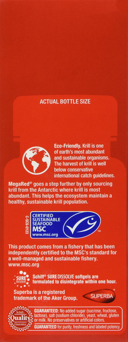 MegaRed Extra Strength Omega-3 500mg Krill Oil Softgels 40ct