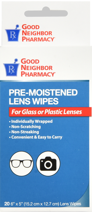 Good Neighbor Pharmacy Pre-Moistened Lens Wipes 20ct