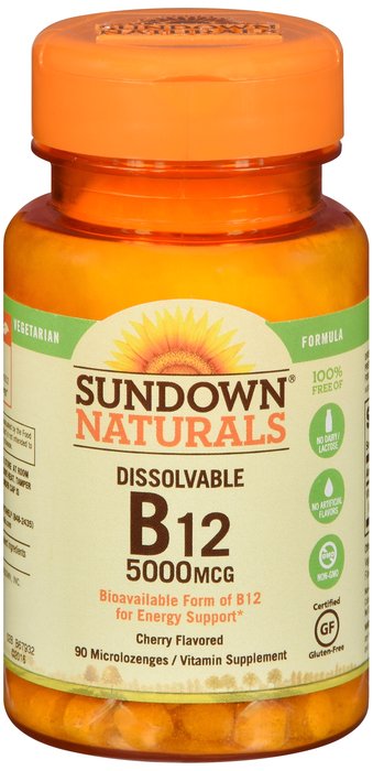 VIT B12 5000MCG QK DSLV LOZ 90CT SUNDWN