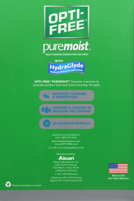 OPTI-FREE PURE MOIST MULTIPURPOSE 2X10OZ