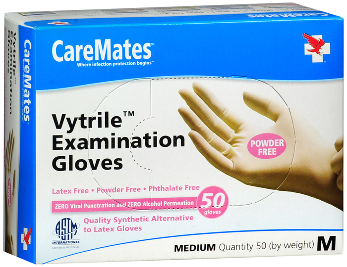 Gloves CareMates Vytrile Powder-Free M 50ct